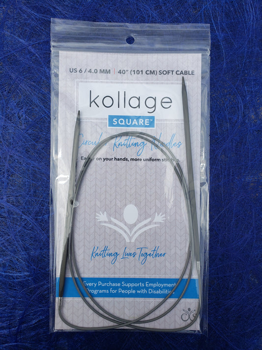 Fixed Circular Kollage Square Knitting Needles - Soft Cable