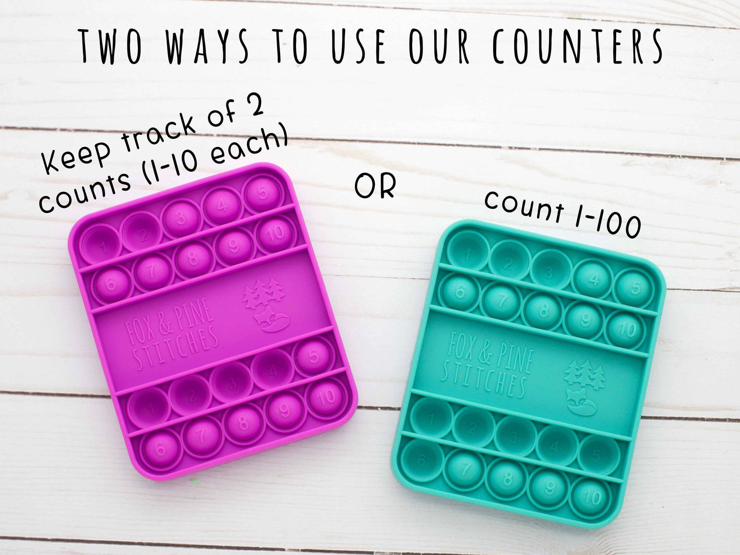 Fox & Pine Colorful Row Counters