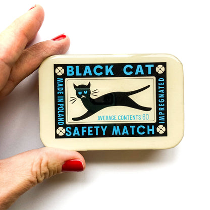 Black cat notions tin