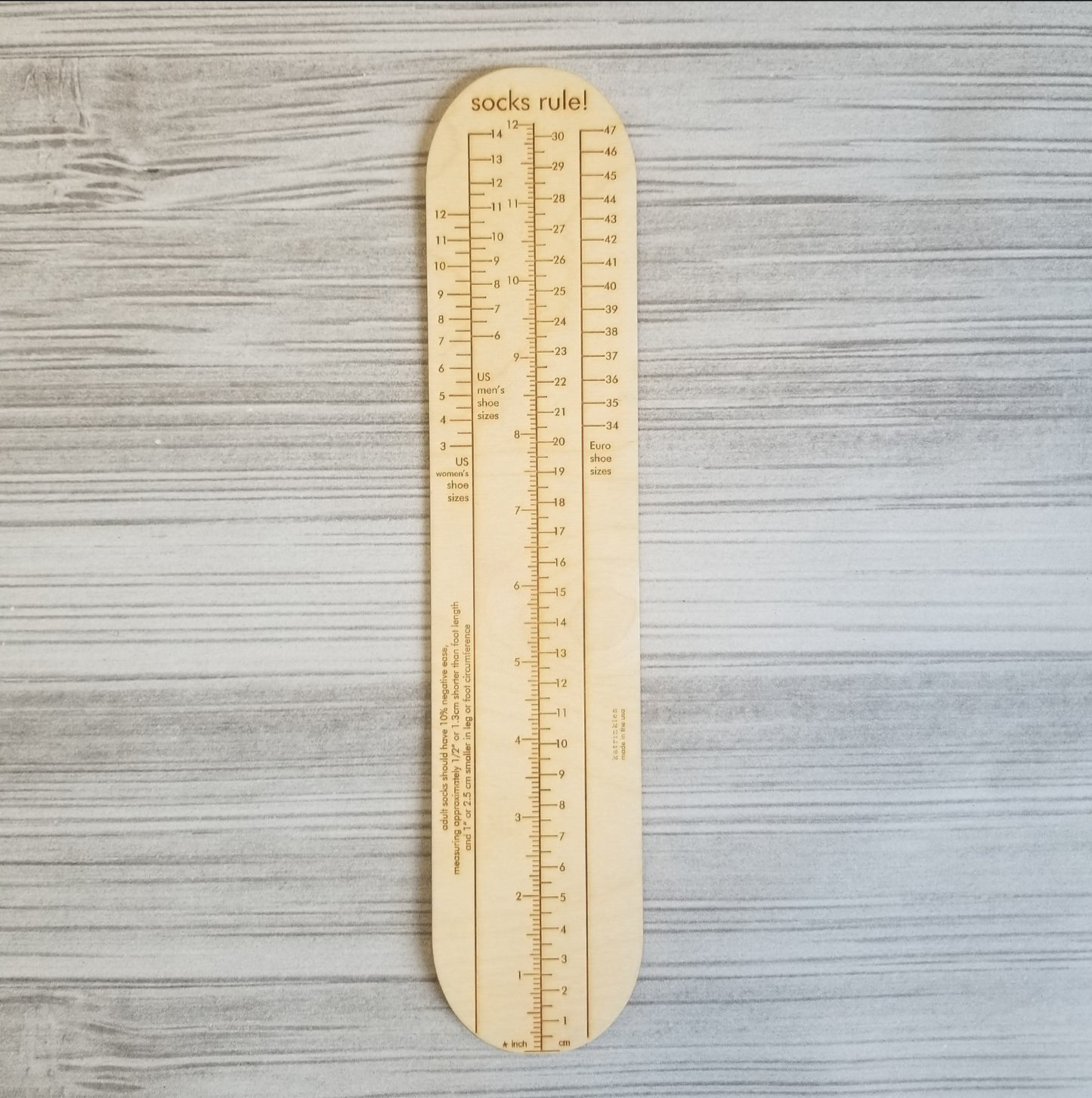 Katrinkles Sock Ruler