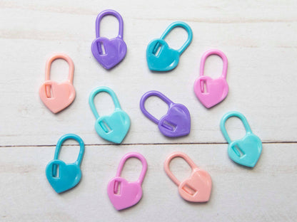 Open Locking Heart Stitch Markers | Knitting Notions