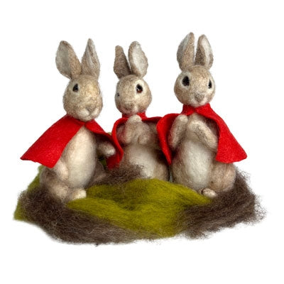 Flopsy, Mopsy, and Cotton-tail Needle Felting Craft Kit