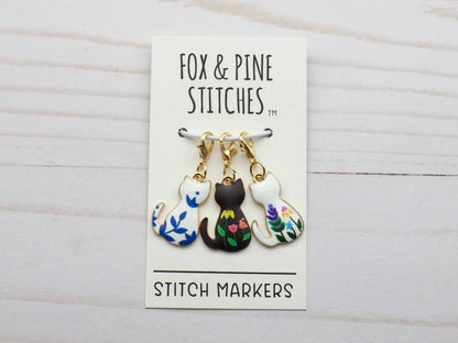 Floral Cat Stitch Markers