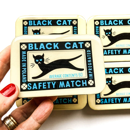 Black cat notions tin
