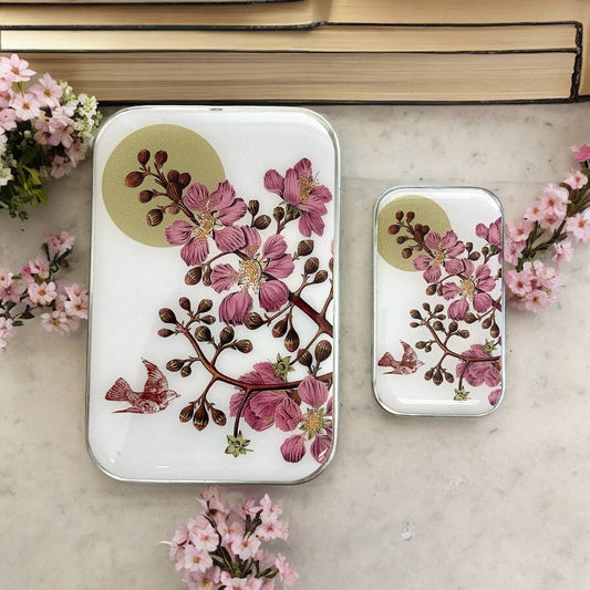 Cherry Blossom & Swallow Notions tin