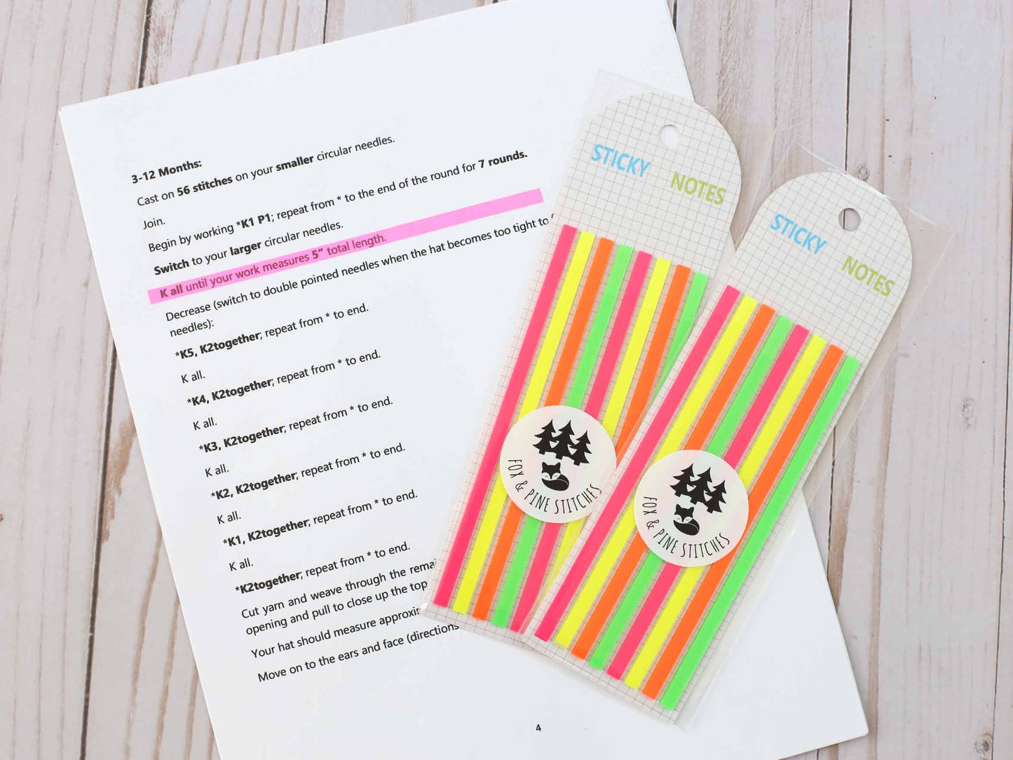 Fox & Pine Pattern Highlighter Strips