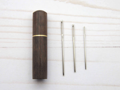 Wooden Darning Needle Storage Cases Tapestry