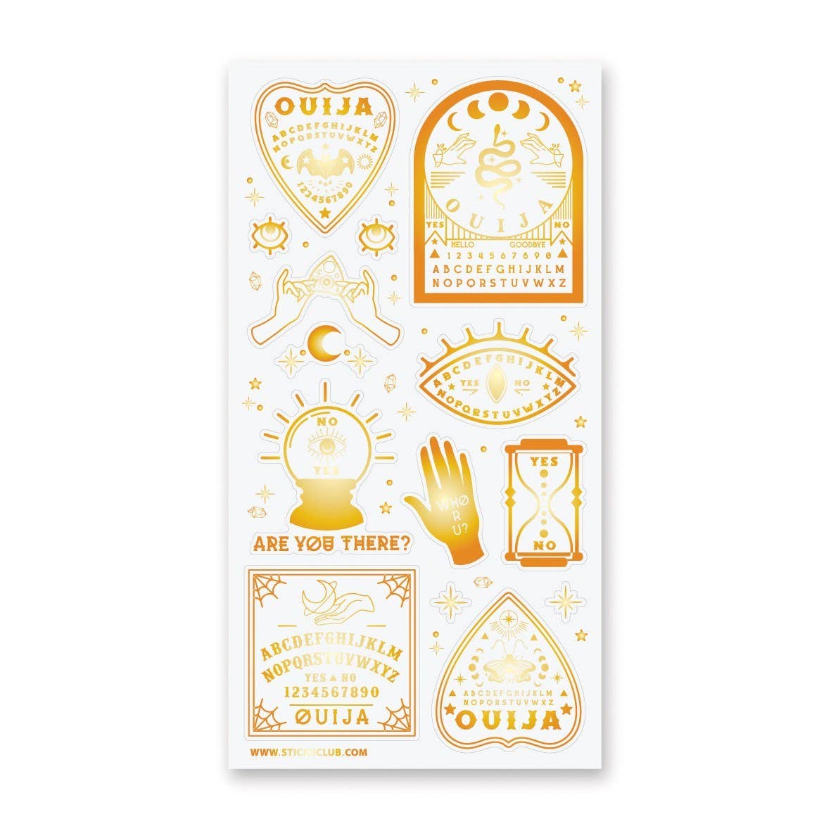 Golden Ouija Sticker Sheet